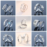 2022 new luxury silver color luxury big wedding rings set for bridal women engagement finger party gift designer jewelry