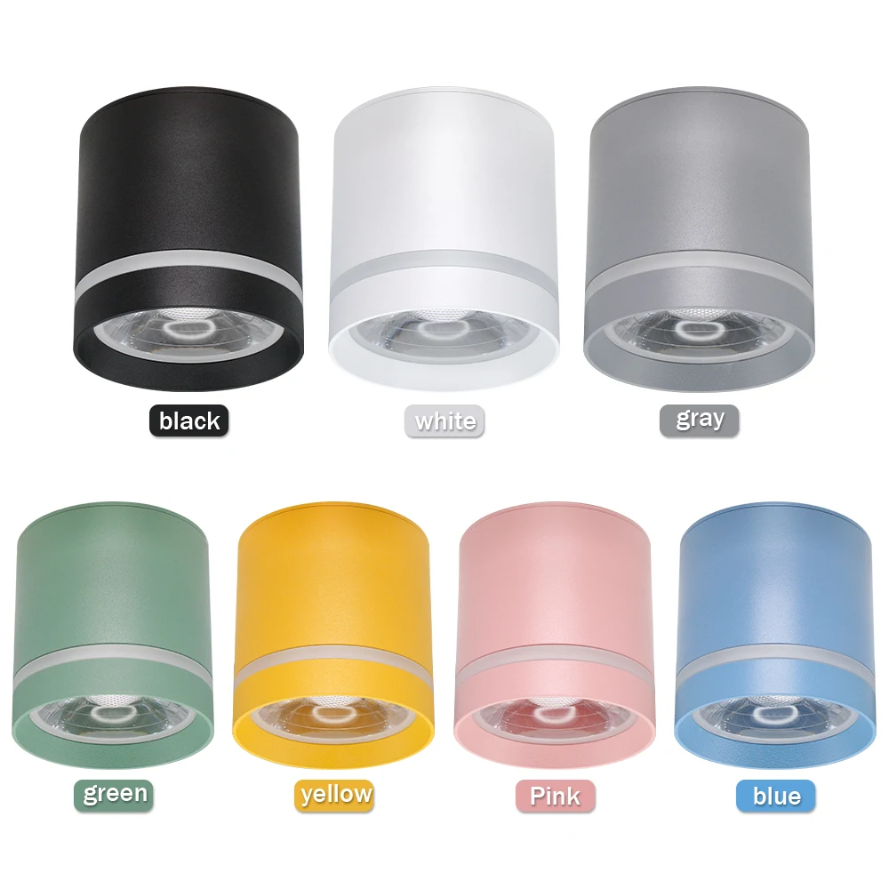[DBF]Macaroon Aluminum LED Ceiling Light Dimmable 7W 10W 12W Surface Mounted Spot for Bar Kitchen AC85-265V | Освещение