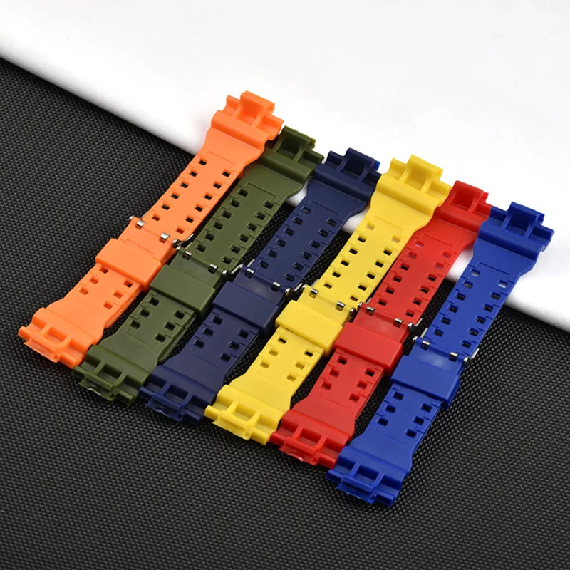 Ремешок резиновый для Casio g shock GA100 GA110 GA120 GA150 GD 100 GD120 браслет часов аксессуары 16