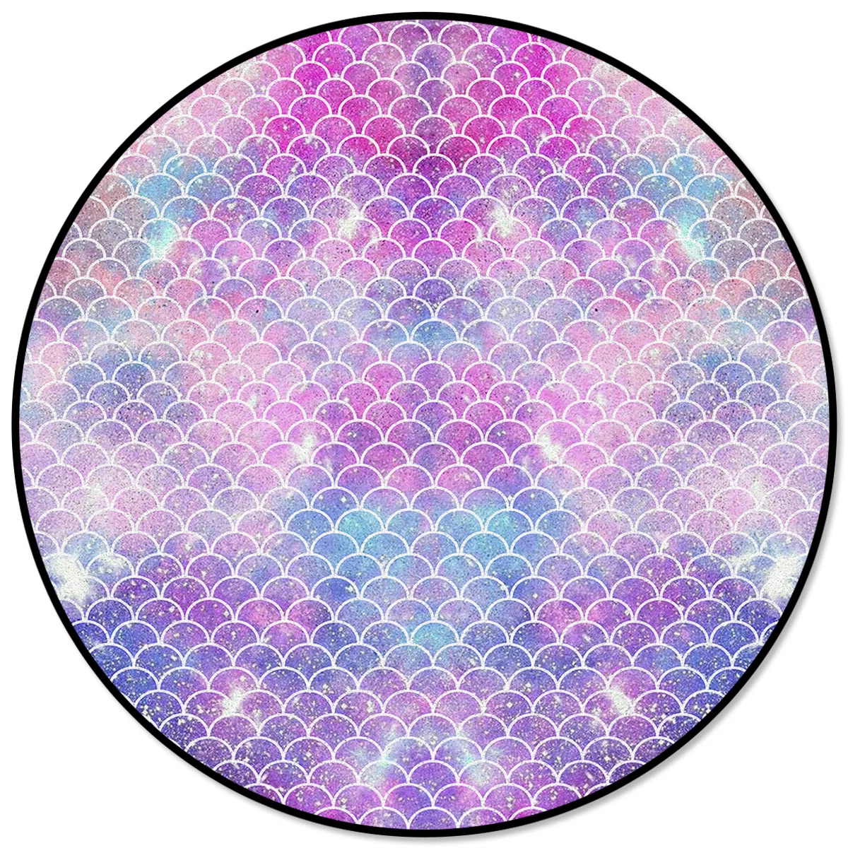 Красивые весы русалки красочные ворсистые круглые коврики из микрофибры