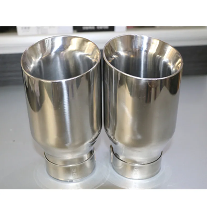 Universal Car Exhaust Muffler Tip Stainless Steel Pipe Chrome Trim Modified Car Tail Throat Liner Pipe