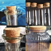 4pcs conical glass bottle 8 50mm stopper home brew wine jar plug beer bottle oak cork pudding container wood lid cap bottl