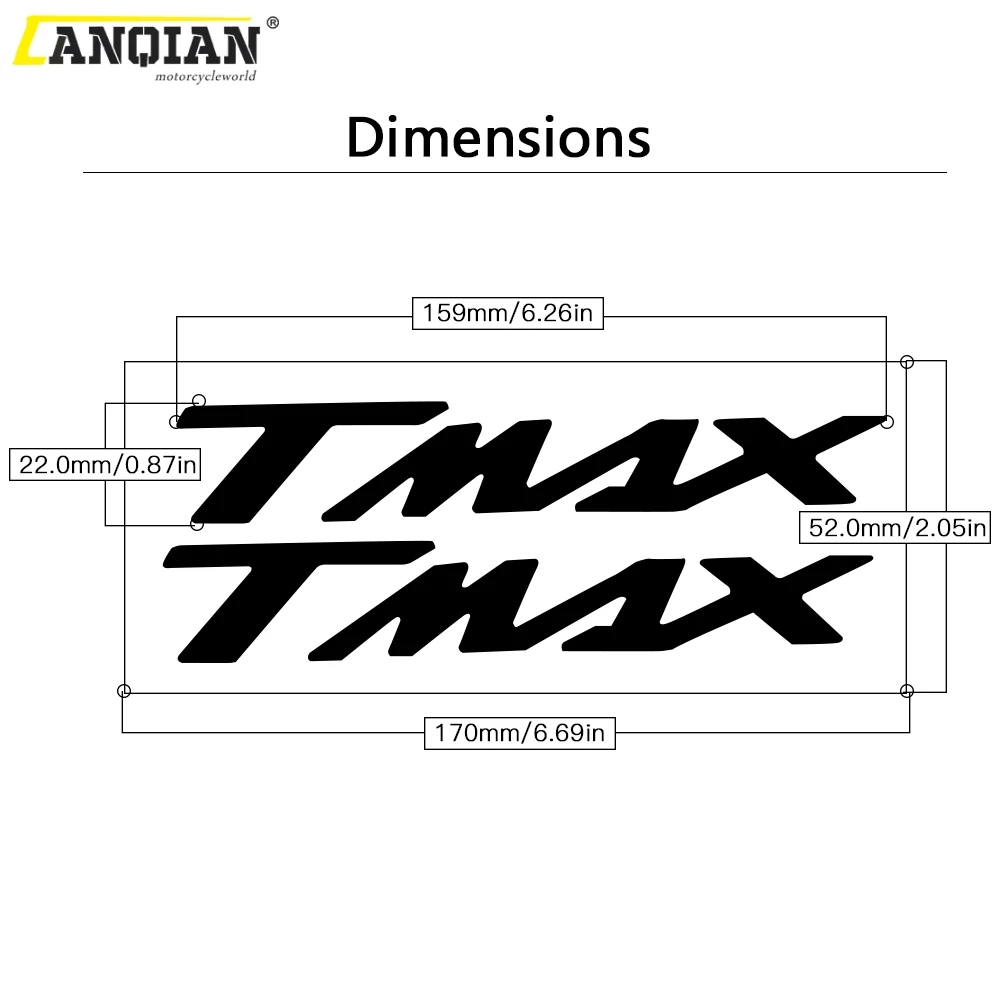 

For Yamaha TMAX500 TMAX530 TMAX560 T-Max 500/530/560 TMAX 500 530 560 Motorcycle Parts 3D Stickers Tank Decals Applique Emblem