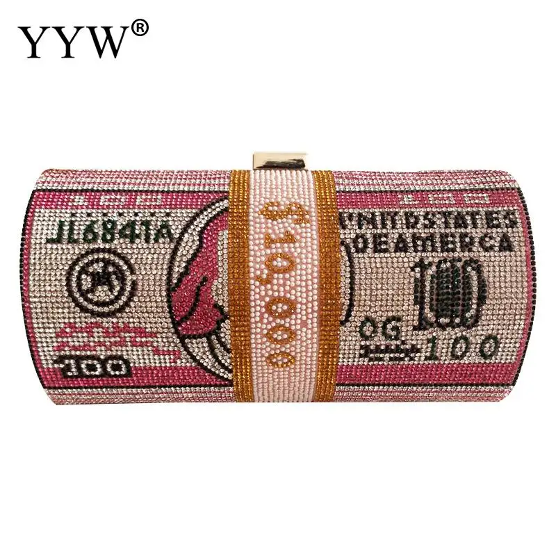 

Letter Dollar Clutch Bags Leather in Handbags 2021 Evening Clutch Bags Highclass Evening Cocktail Party Prom Pochette Femme New
