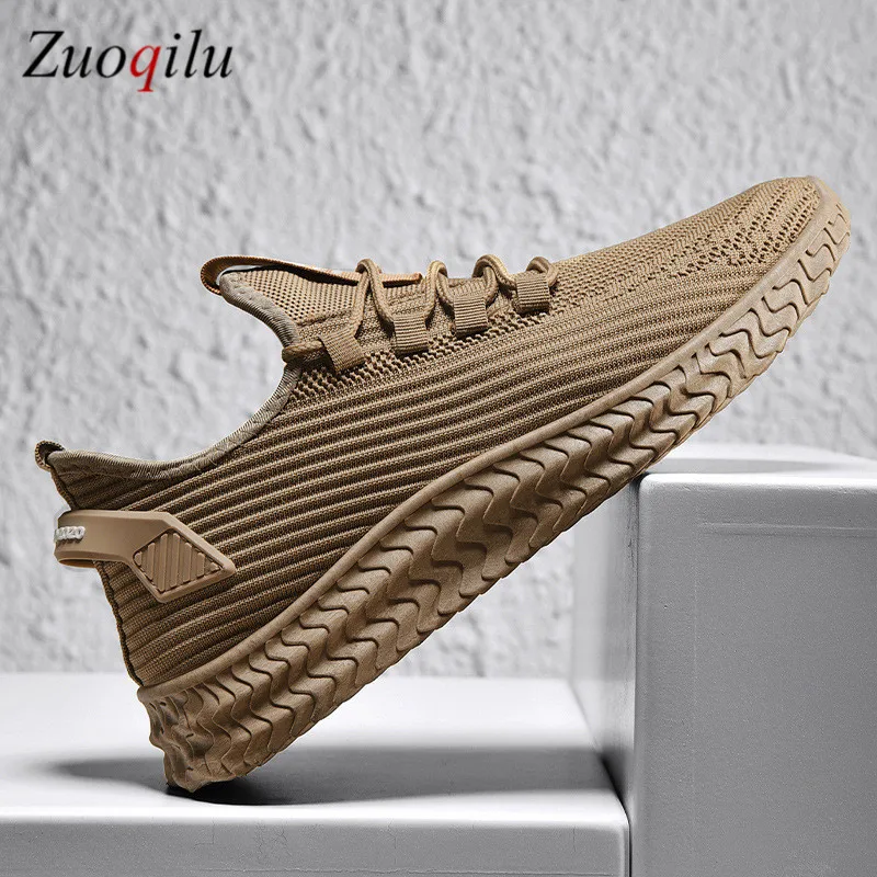 Мужские сетчатые кроссовки легкие удобные дышащие на шнуровке повседневная