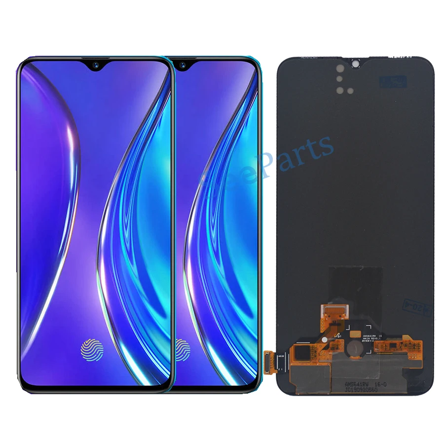 super amoled for oppo realme x2 lcd display touch screen digitizer assembly replacement 6 4 for oppo realme x2 rmx19911993 lcd free global shipping