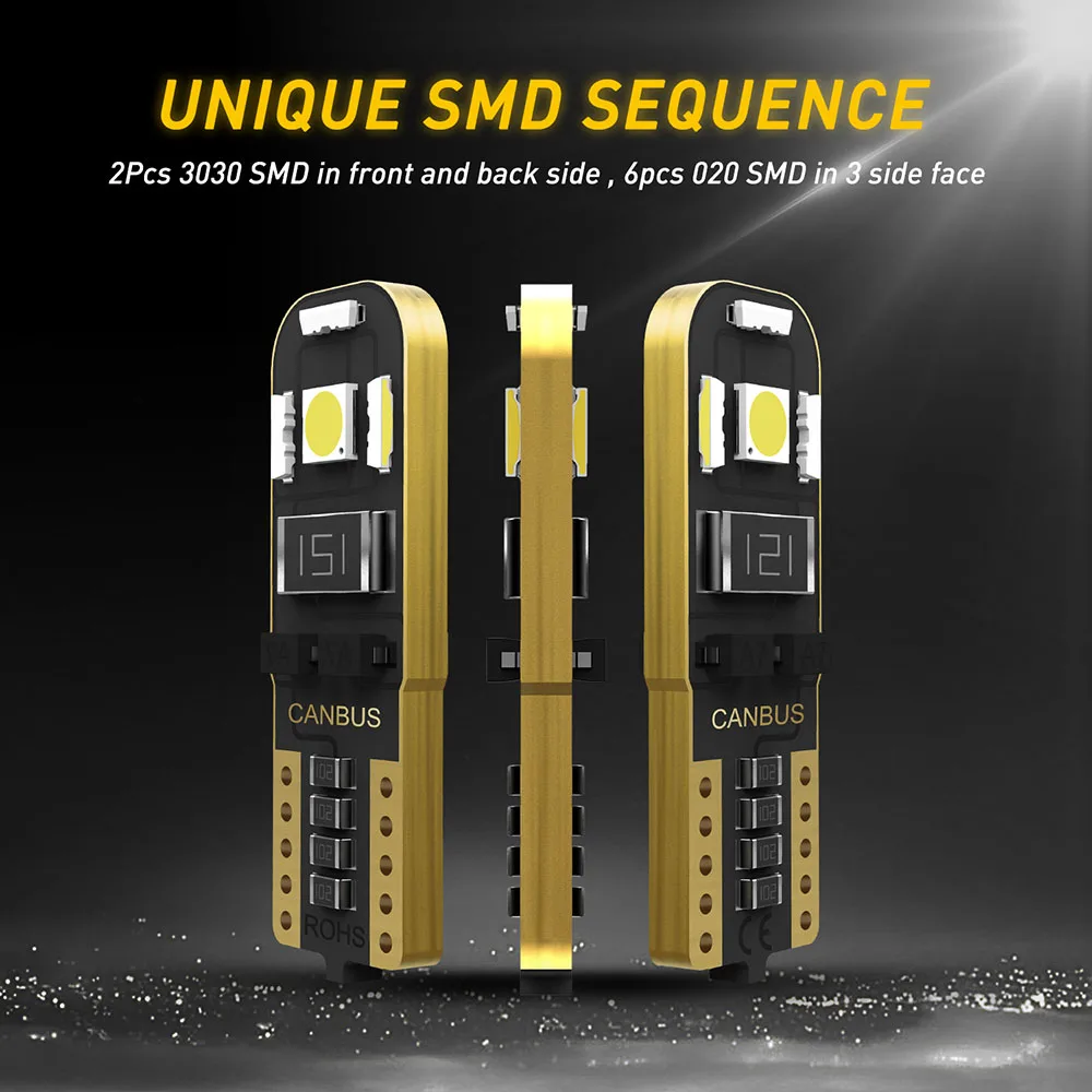 2x W5W T10 Светодиодная лампа Canbus для внутреннего освещения VW Passat B5 B6 B7 CC Golf 4 5 6 7 GTI Beetle