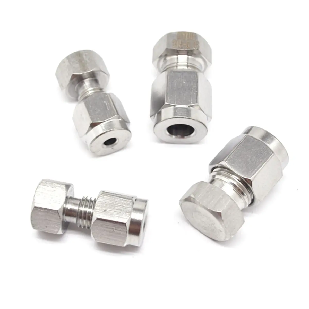 Fit Tube OD 3-25mm 1/8&quot 1/4&quot 3/8&quot 1/2&quot 1&quot 304 Stainless Steel End Cap Pipe Plug Ferrule Pneumatic Air Compression Connector |