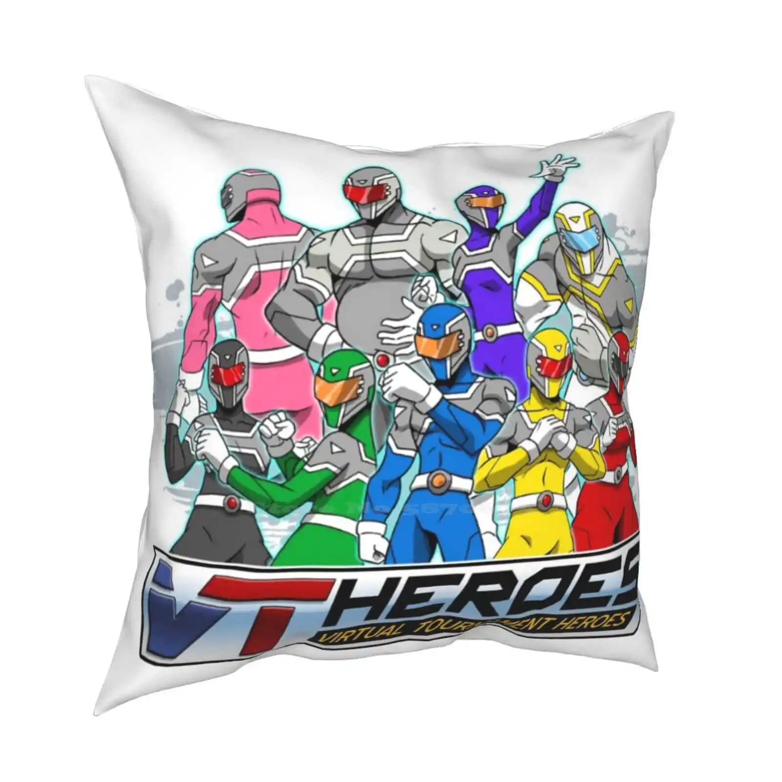 Vt Heroes (Group Shot) мягкая удобная наволочка Vtheroes Vtheros Gaming Tokusatsu Game Манга Аниме J1Studios J 1