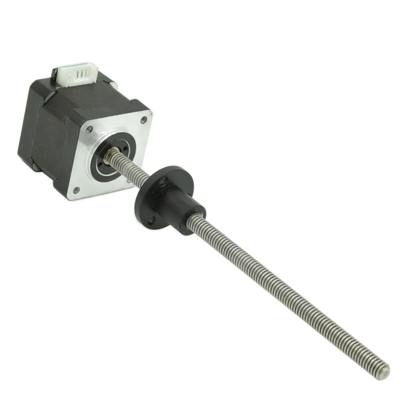 Шаговый двигатель NEMA 17 с резьбовым стержнем 100 мм Tr8 * 8 линейный шаговый |