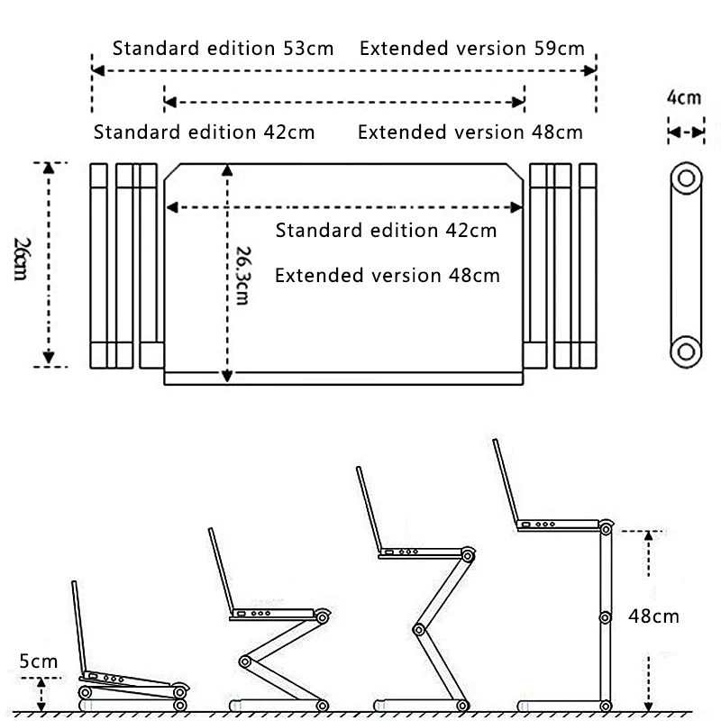 Портативный складной стол для ноутбука компьютерный подставка настольный