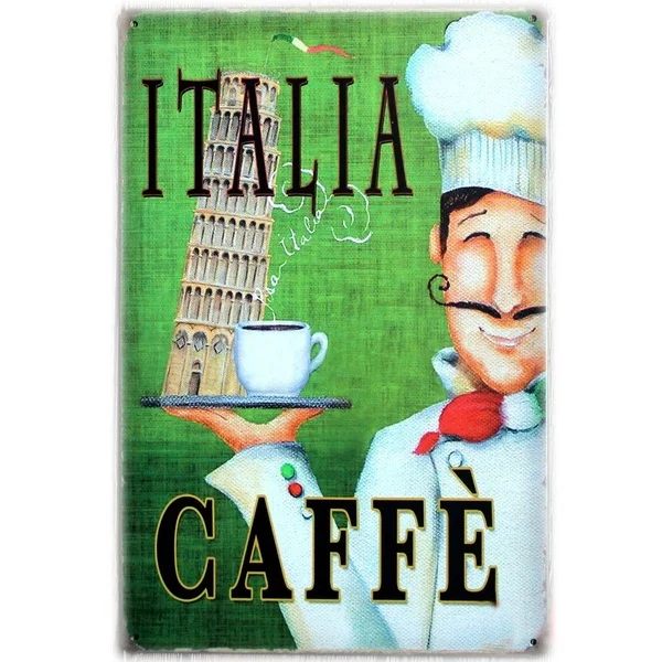 

Italia Coffee Decorative Metal Sign for Home,Pub,Cafe