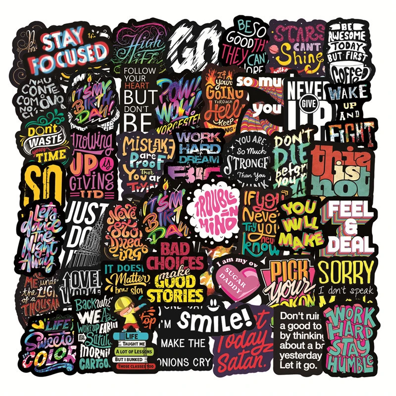 

10/30/51 _ граффити модная фраза водонепроницаемые наклейки для рисования рамка детские игрушки «сделай сам» машинки рюкзак для скейтбординга ...