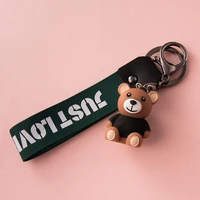 bear key chain pendant creative personality car cute men women lovers chain ring doll bag pendant