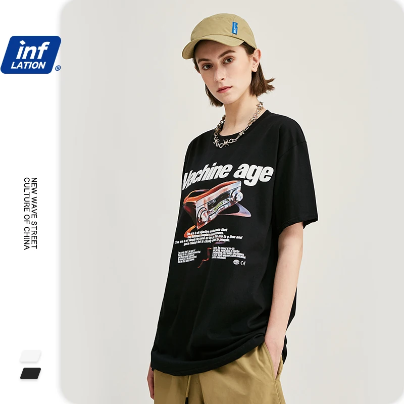 Футболка мужская с забавным принтом инфляции 100% хлопок тенниска в стиле хип-хоп