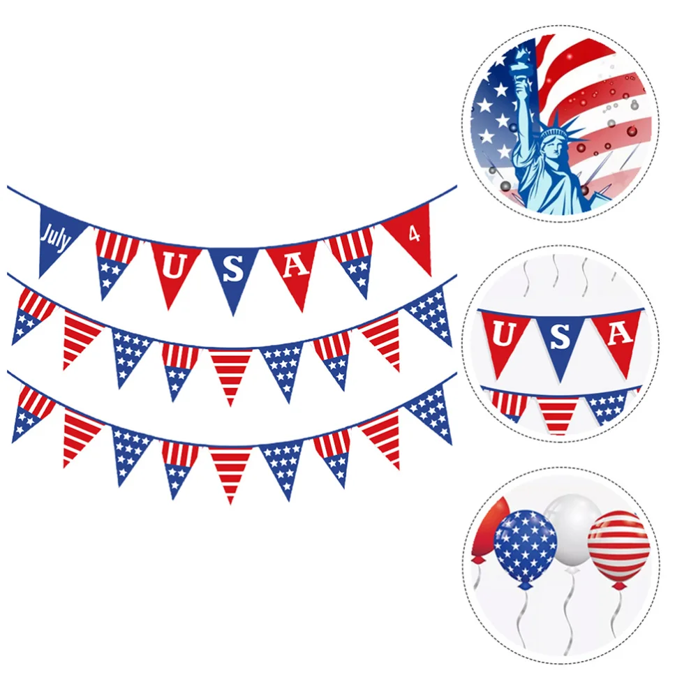 

2Pcs Independence Day Hanging Flags Party Banners Pendants (Assorted Color)