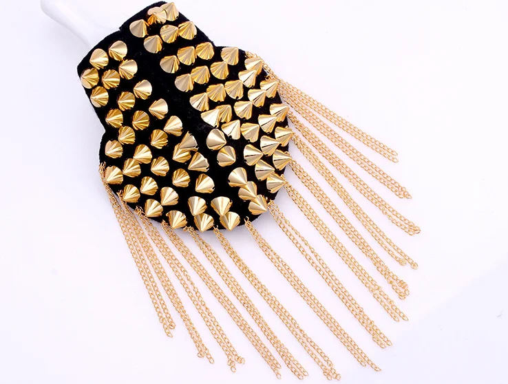 Эполет с кисточками для мужчин и женщин модный шикарный эполет заклепками из