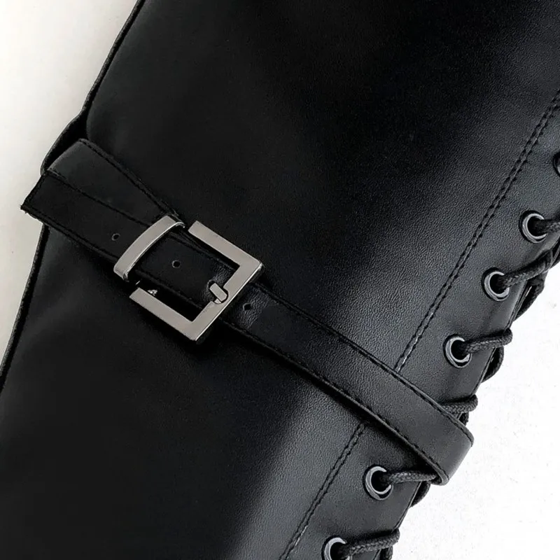 Женские сапоги до колена из натуральной кожи на молнии размеры 34 42|Сапоги колена|