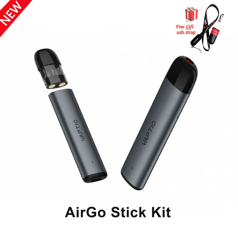Новейшая электронная сигарета Pod Kit vape Vaptio Airgo Stick 350mAh батарея 1 5 ML картридж pod 11W Vape