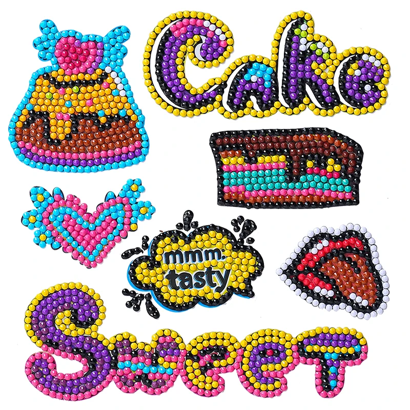 

Newly Easy Diamond Painting Kits for Kids 5D DIY Diamond Kits Paint by Numbers Handmade Sticker Arts and Crafts for Children