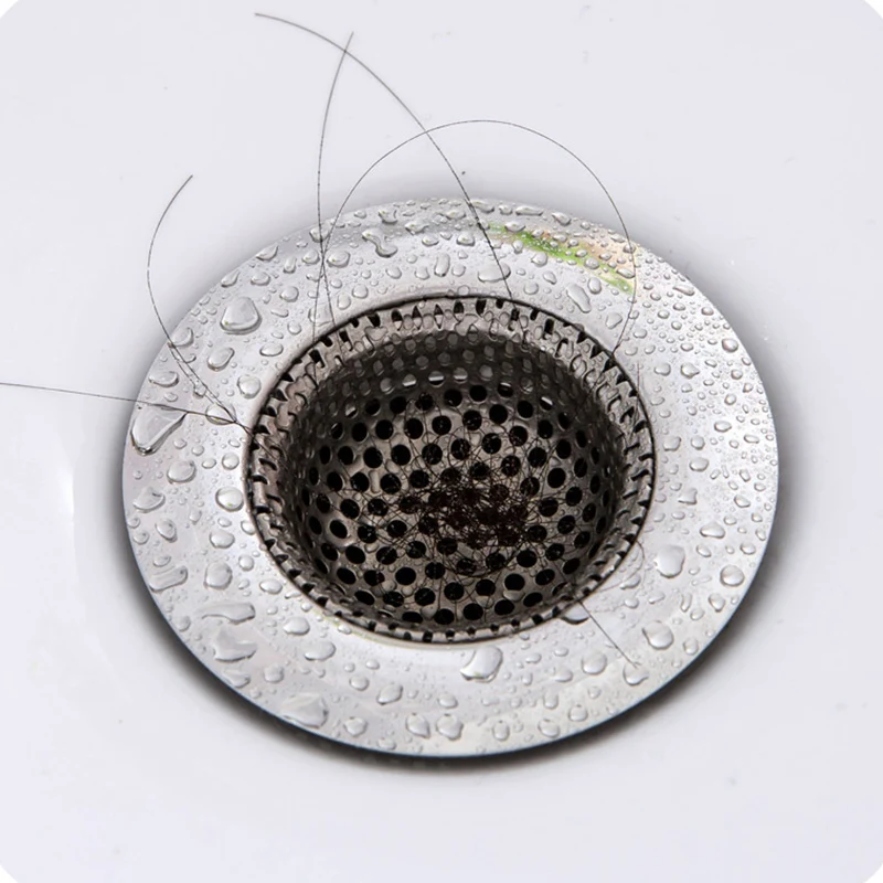

3Pcs Stainless Steel Bathtub Hair Catcher Stopper Shower Drain Hole Filter Trap Kitchen Metal Sink Strainer K888