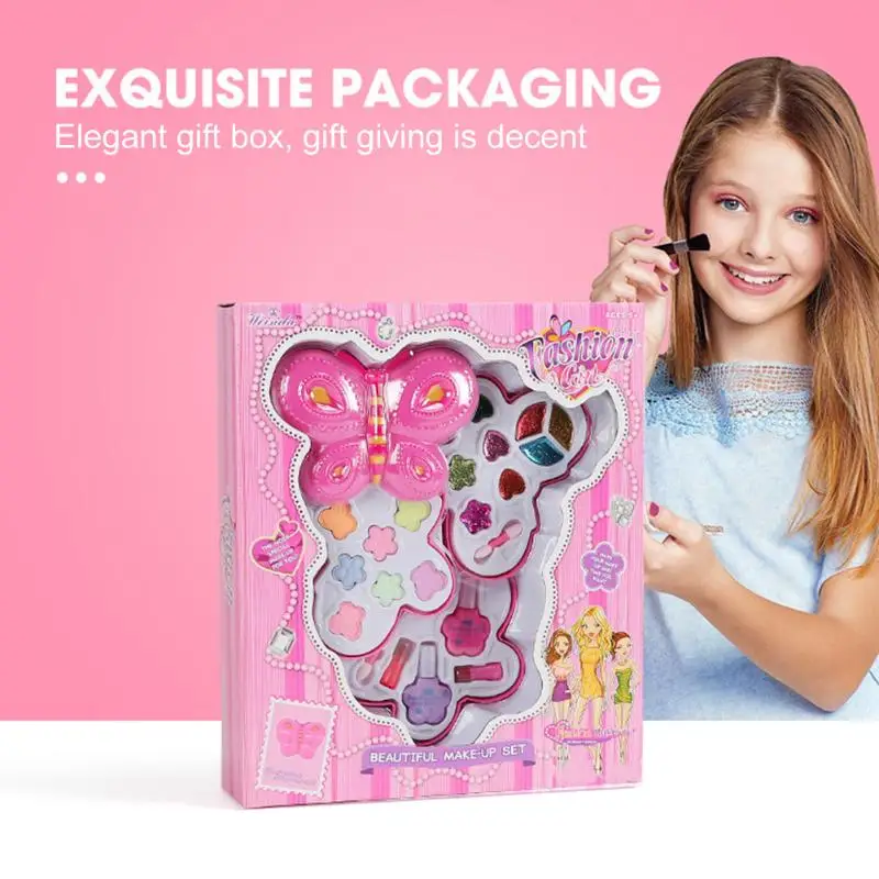 Детский набор игрушек для макияжа ролевая игра большая бабочка принцесса