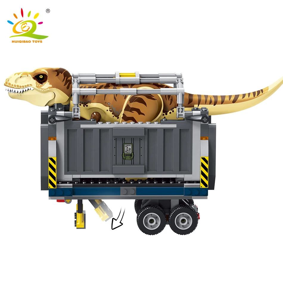 

631PCS Building Blocks Indominus Rex T- Rex Transport Truck for Kid Jurassic City World Dinosaur Bricks