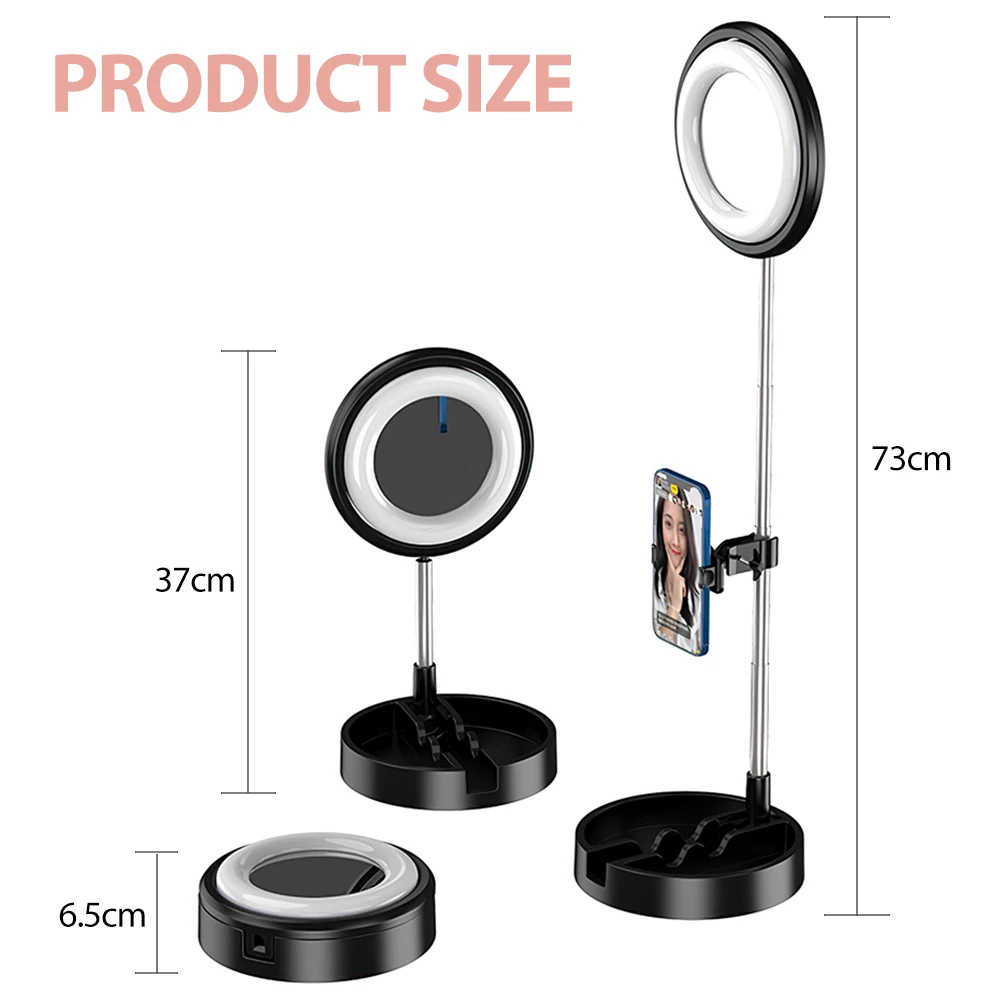 Ламсветильник кольцевая SAMTIAN Складная с регулировкой яркости светильник зажимом