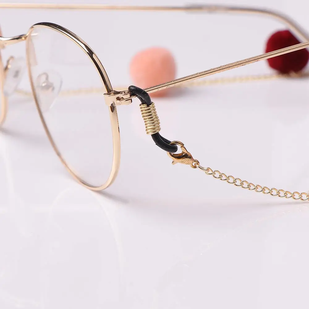 Цепочка для очков женская металлическая цепь с помпоном держатель шнура |