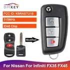 Обновленный дистанционный ключ DIYKEY 315 МГц для Nissan KBRASTU15 Qashqai солнечное сильфи Tiida X-Trail Titan Xterra для Infiniti FX35 FX45