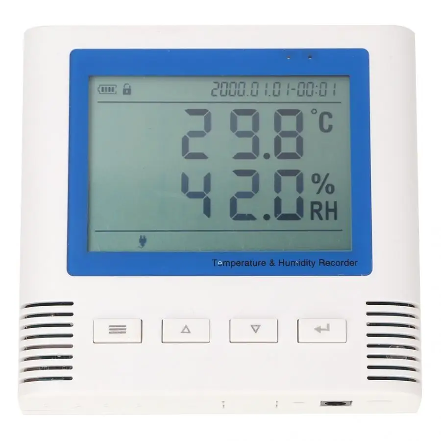 ABS Регистратор температуры и влажности большой Usb экран широкий угол обзора ЖК