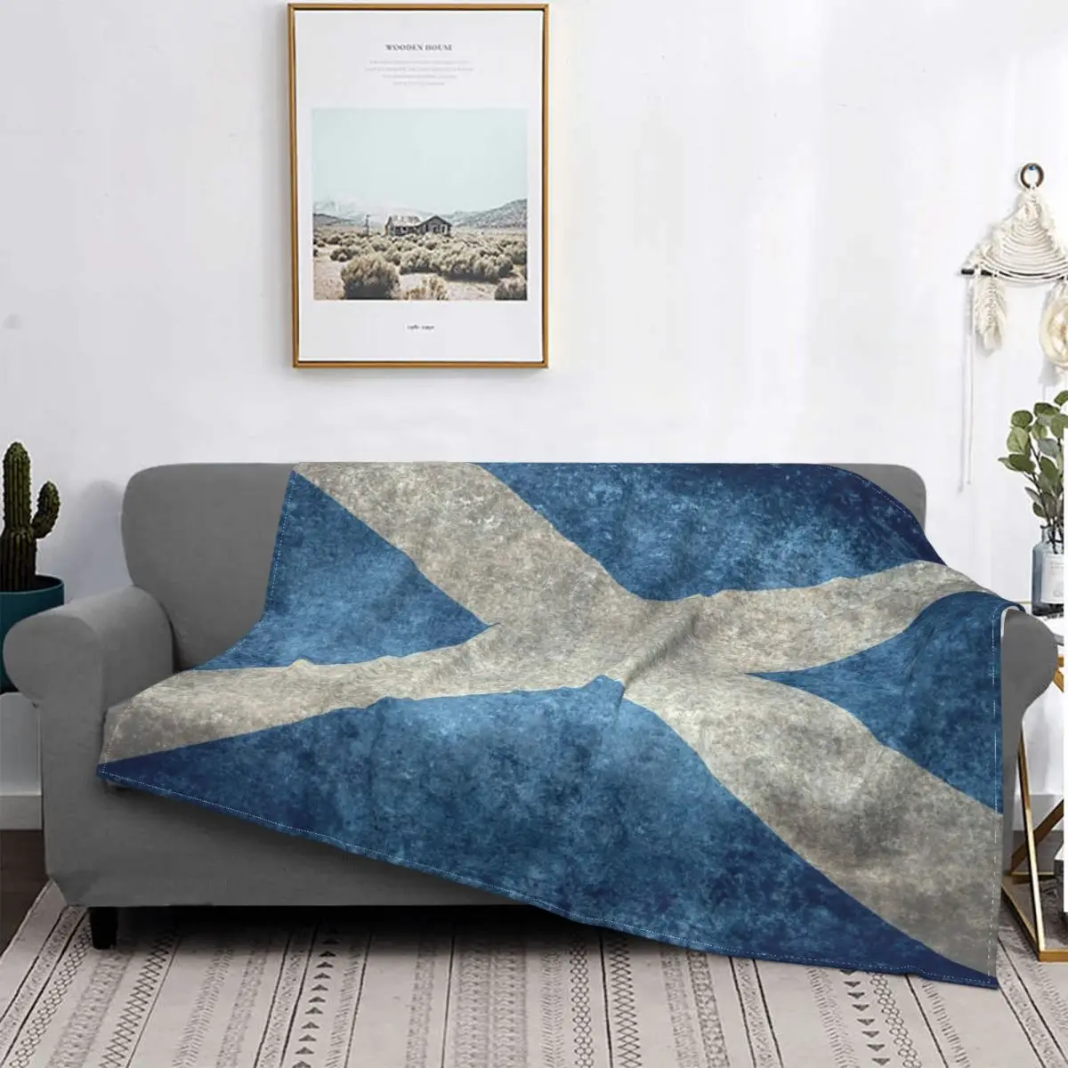 

Mantas de franela con estampado de la bandera de Escocia, ropa de viaje multifunción, Ultra suave, para sofá de casa, versión Vi