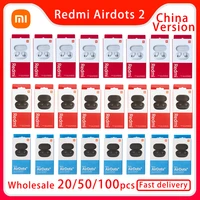 2050pcs original xiaomi redmi airdots 2 earbuds wireless earphone for bluetooth ai control gaming headset with mic wholesale