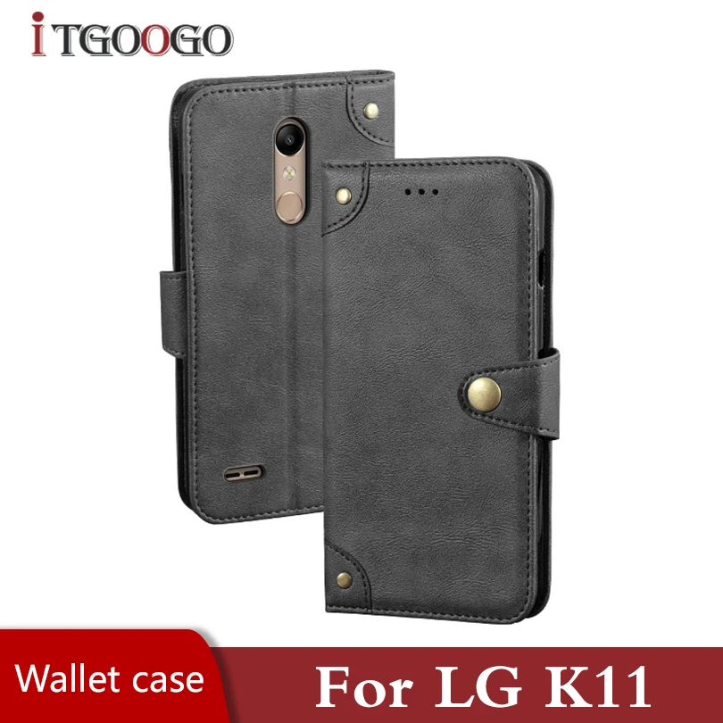 Чехол книжка для LG K11 чехол телефона из искусственной кожи магнитный