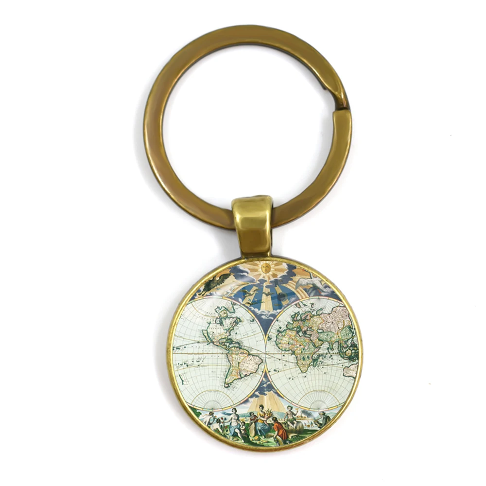 Лидер продаж искусственный глобус брелок для ключей кольцо-держатель ювелирные