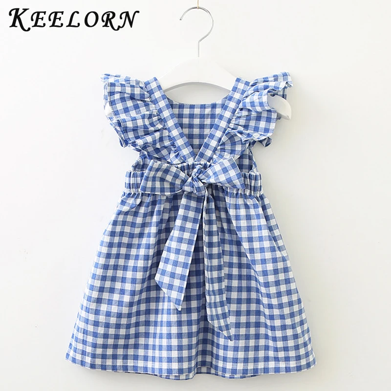 Keelorn новые платья для девочек с летающим рукавом рождественское лоскутное