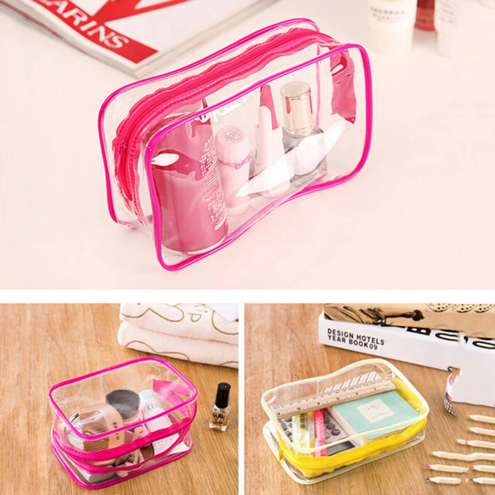 

1PC PVC Clear Plastic Pouch Travel Bathing Toiletry Zipper Cosmetic Bag