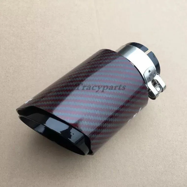 1 шт. Akrapovic глянцевый красный углеродистый Глушитель Черный из нержавеющей