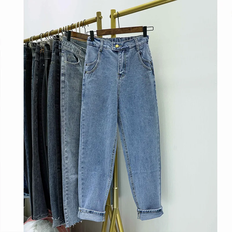 Винтажные джинсовые штаны-шаровары с высокой талией и неровным поясом новые