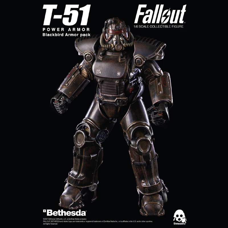Threezero 3Z0179 1/6 Fallout- T-51 черный бронированный комплект Power Armor в наличии | Игрушки и
