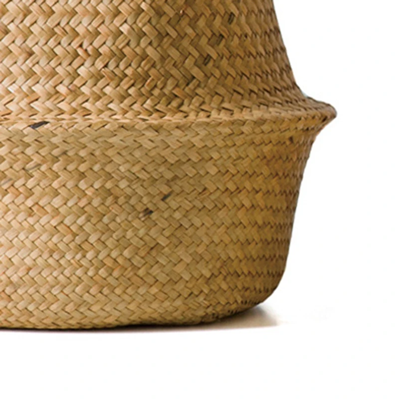 Натуральный водоросли Плетеный бак хранения Сумка тоут живота корзина для