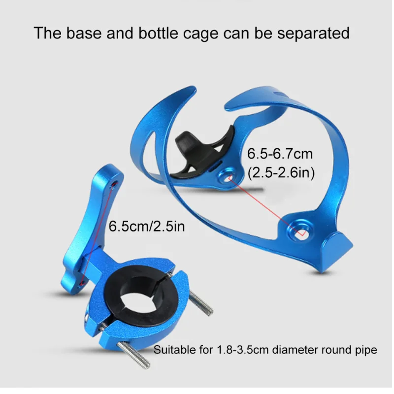 

Bicycle Bottle Cage 2 In 1 Bottle Cage Aluminum Alloy Bicycle Cup Holder Rotating Bicycle Light Drink Holder Mountain Bike
