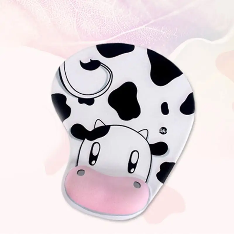 Нескользящий коврик для мыши с милыми животными практичный пеной памяти удобная