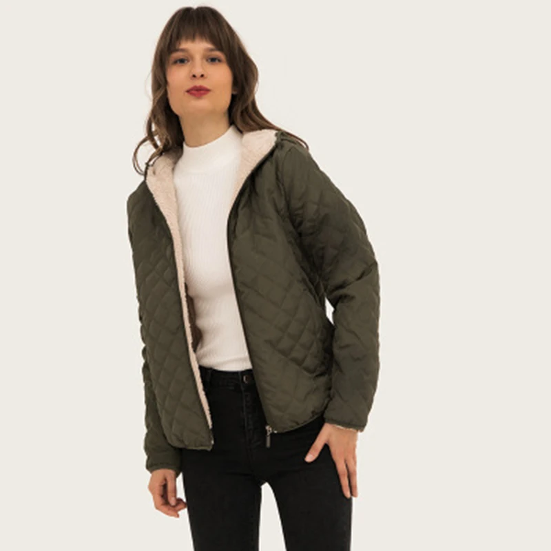 2021 Fall Winter New 10 Color Women Basic Jackets Coat Thick Zipper Fleece Cloths Loose Parkas Plus Size Quality | Женская одежда