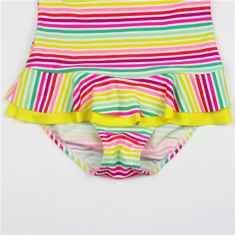 Новая модель Цельный купальник для девочек от 2 до 8 лет детский на бретельках с