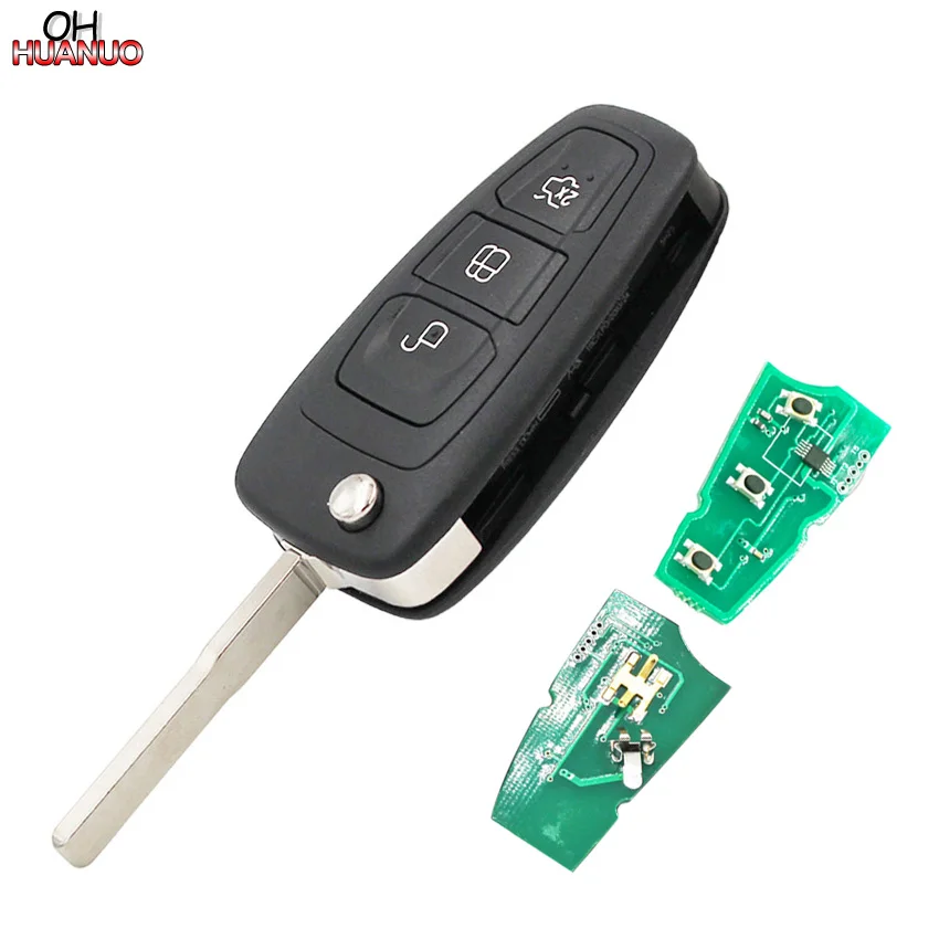 3 кнопки умный Складной Дистанционный брелок 433 МГц с чипом 4D60/4D63 для Ford Focus MK3 и T6