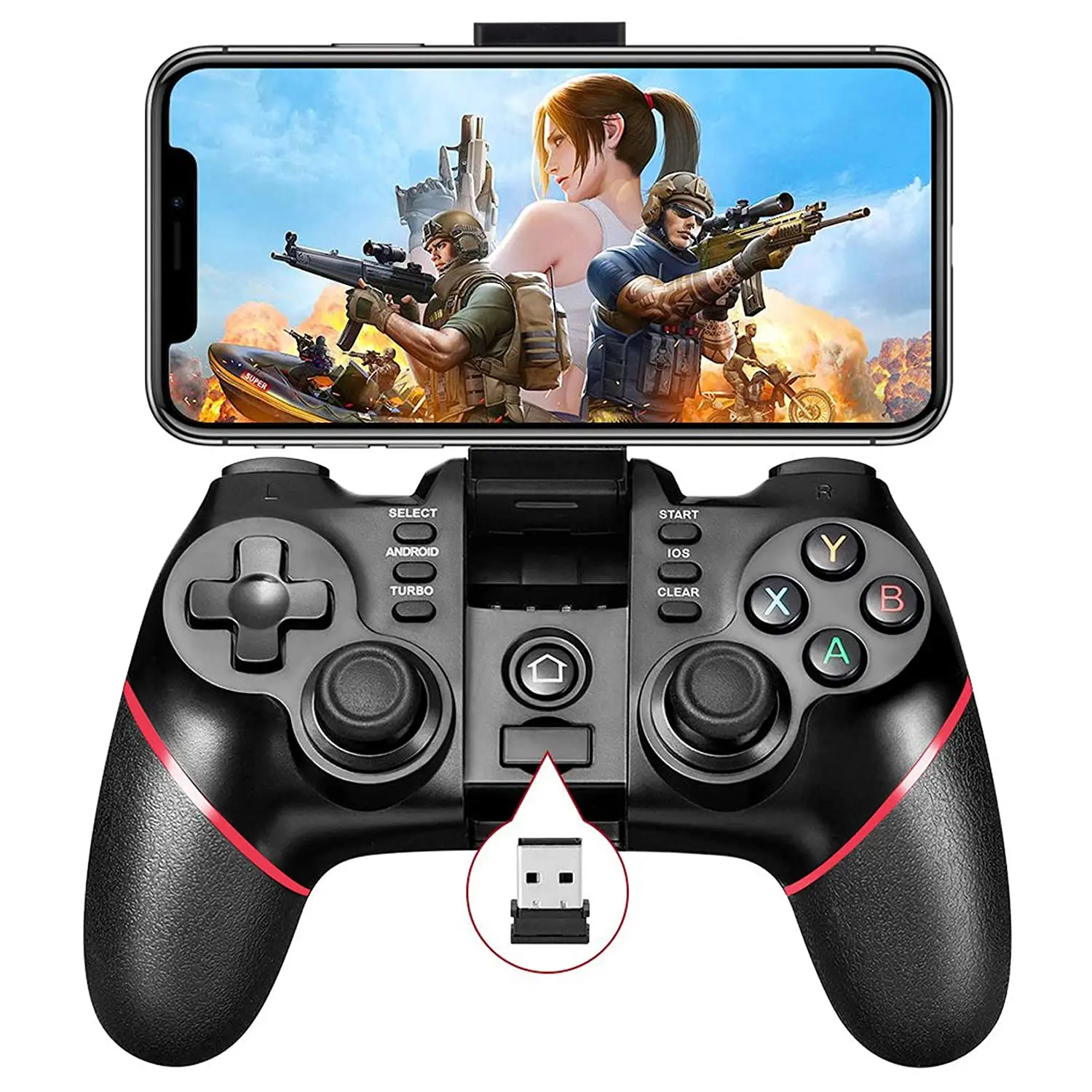 

Мобильный игровой контроллер, Bluetooth и 2,4G беспроводной геймпад, игровой джойстик для телефона Android/ПК Windows/ Smart TV/ TV Box/ PS3