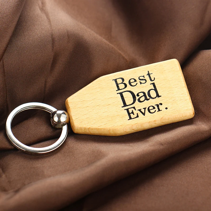 Best Family Ever Keychain Mom Dad Wooden Keyring Love You More Key Chain Gifts | Украшения и аксессуары