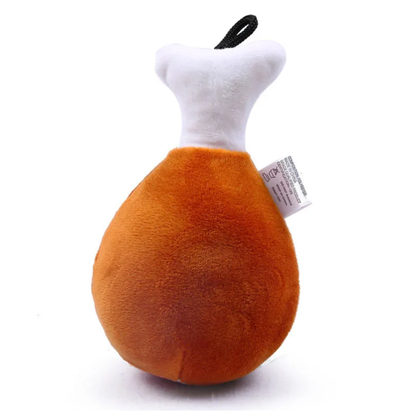 Игрушка для собак в форме большой куриной ножки, устойчивая к укусам, с возможностью издавать звук, мягкая игрушка-приманка для котов и щенков. Оптом.