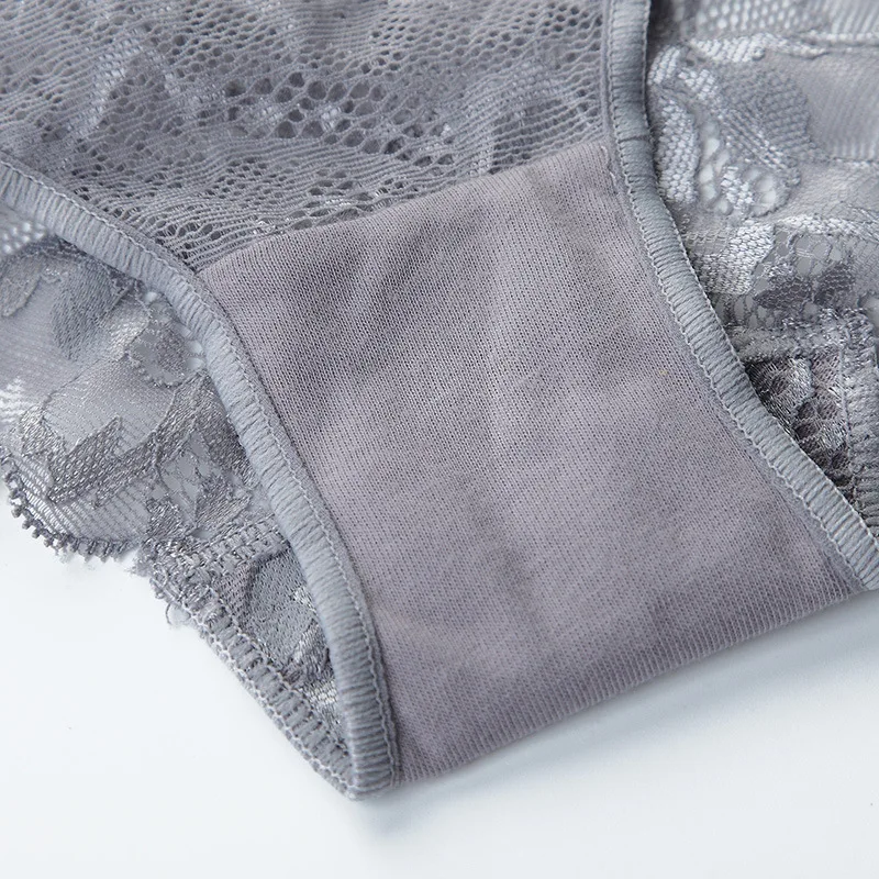 

New Sexy Lace Underwear High-end Translucent Ladies Low Waist Briefs
